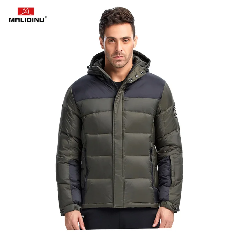 MALIDINU 2022 Men Down Jacket Winter Jacket Brand Warm Down Coat Mens Jackets Down Parka Patchwork Down Jackets Sports Outwear