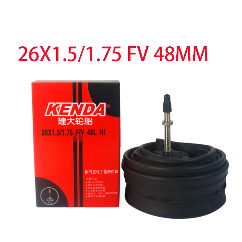 2PCS 26X1.51.75FV48 2 шт., внутренняя труба для горного велосипеда MTB, шины для горного велосипеда, бутиловая резиновая велосипедная трубка, шины 24/26/27,5/29/700c, клапан Presta Schrader - Цвет: 2PCS 26X1.51.75FV48
