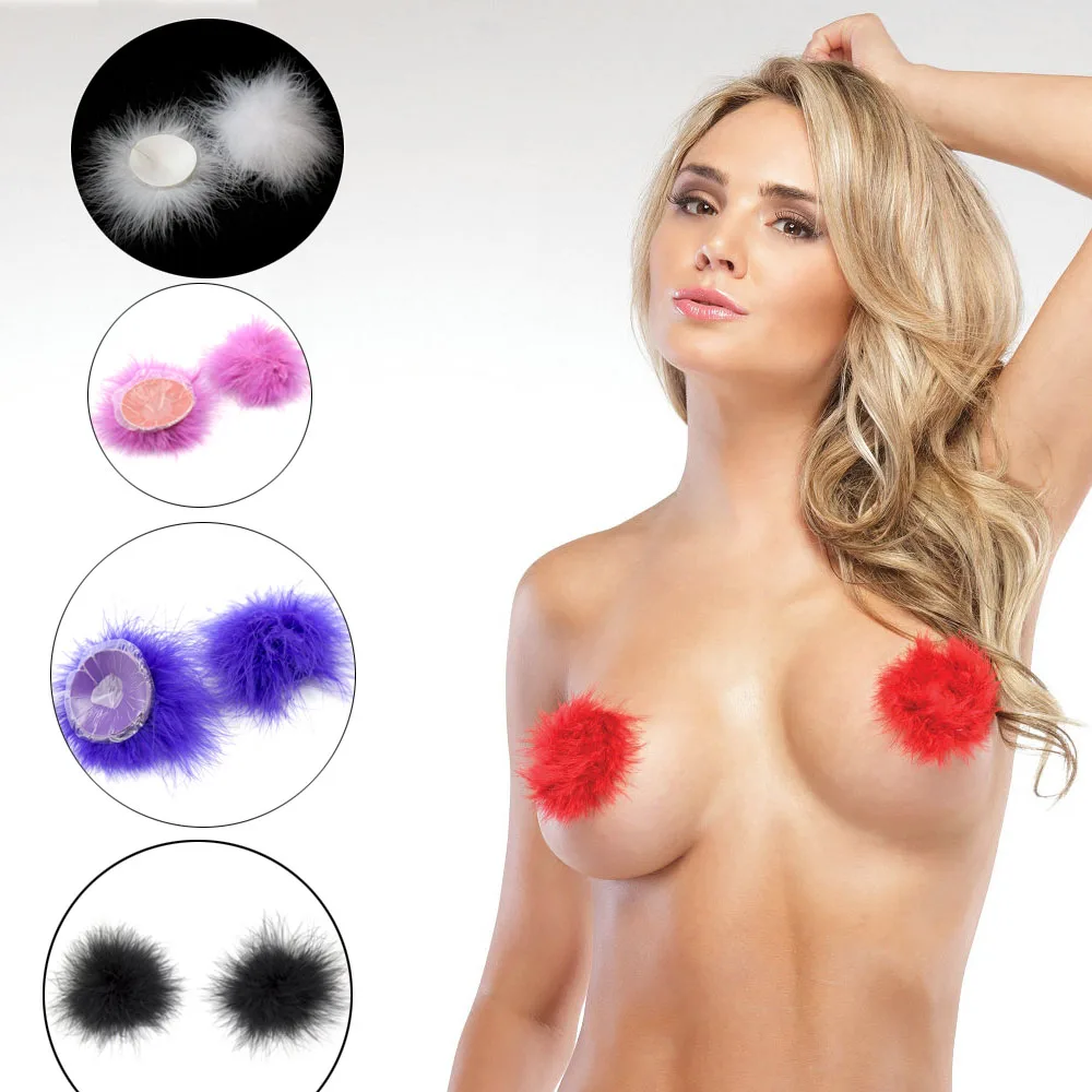 Накладки на соски с перьями безстыдные женские наклейки невидимые интимные