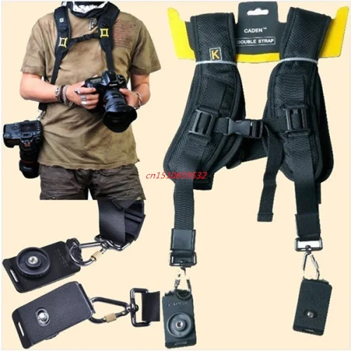 Ремень с двойным плечевым ремнем для камеры SLR DSLR cann 60D 5D2 5D3 5D4 Nikn D810 D800 D610 D600 D500 D3200