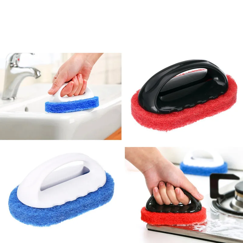 1pc LeBei Decontamination Magic Sponge Cleaning Brush With Handle Kitchen Counter Bathtub Bathroom Floor Rub Tile Eraser | Дом и сад