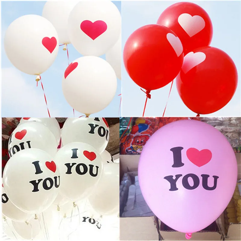 12 дюймов 20 штук сердце жемчужные латексные воздушные шары I Love You Globos детских