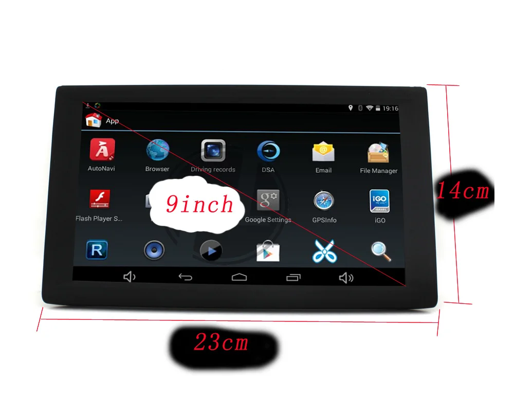 Автомобильный GPS навигатор KARADAR 9 дюймов с Wi Fi bluetooth fm AV IN фронтальный