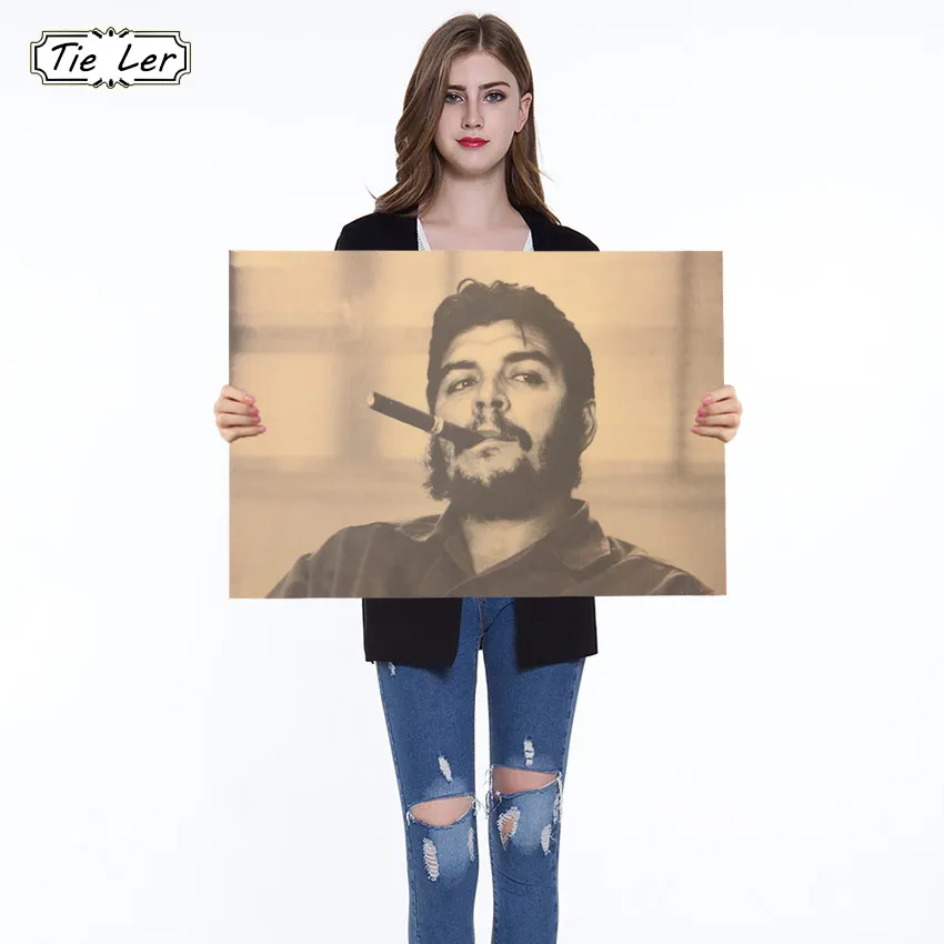 ВИНТАЖНЫЙ ПЛАКАТ Che Guevara в стиле ретро художественный настенный домашний декор живопись крафт бумага Ретро