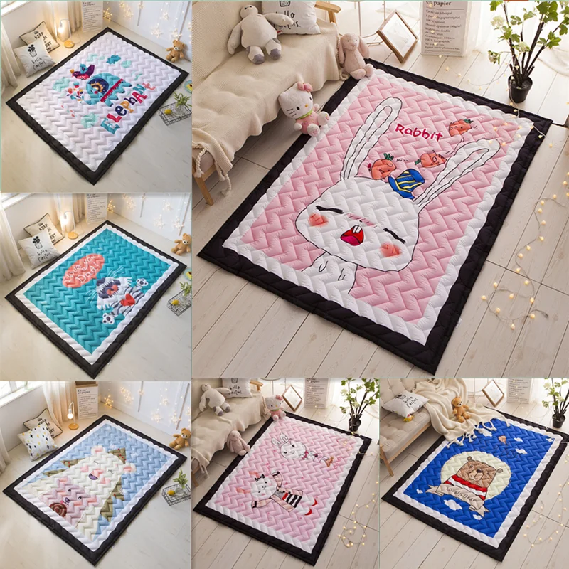 Мягкий игровой коврик со слоном из мультфильма для ползания детской спальни