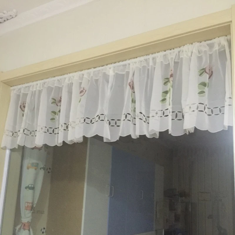 Кухонные шторы с вышивкой 45 см высота x 150 ширина|curtain length|curtain setcurtain trim |