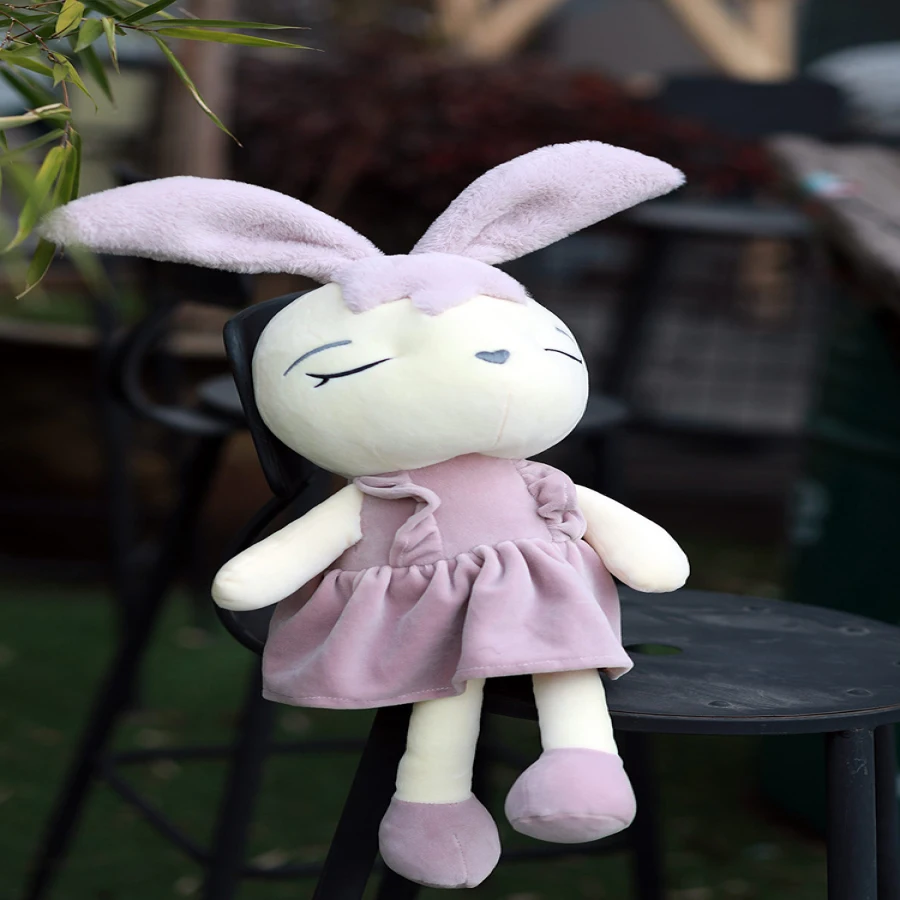 Cute wink skirt rabbit doll plush toy pillow to appease creative personality birthday gift | Игрушки и хобби