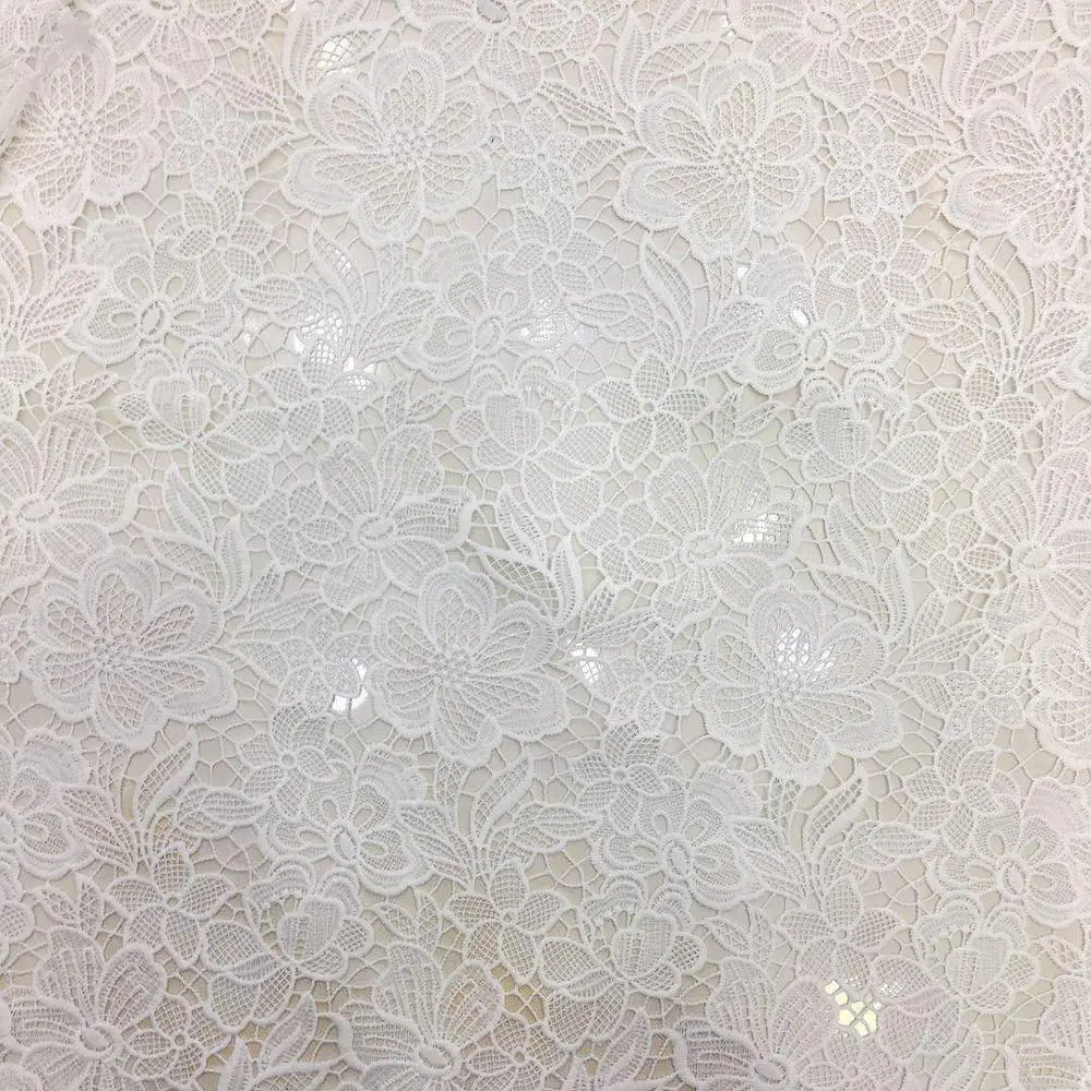 LASUI 2019 High quality 1 yard Hollow white embroidery Water Soluble Lace Fabric DIY evening dress cloth S0058 | Дом и сад