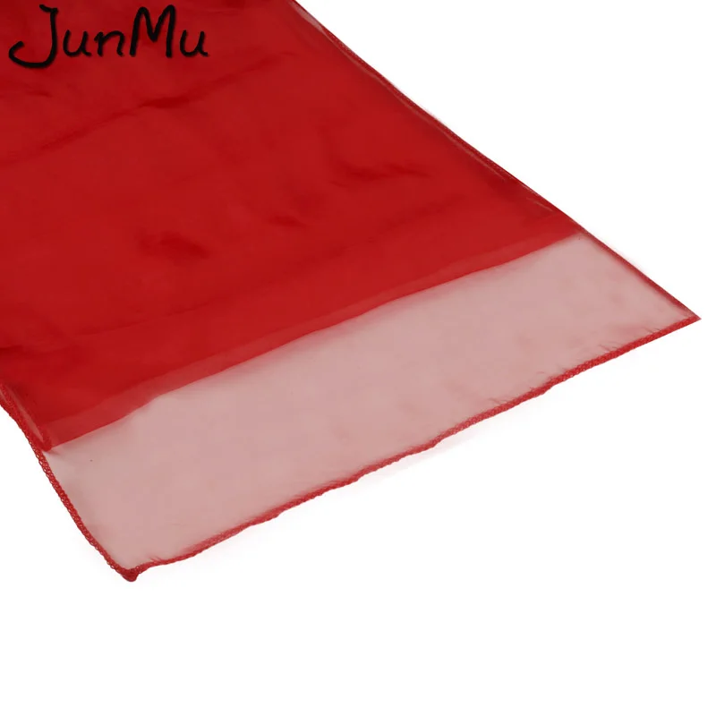red 5 шт./лот изящная ткань органза 30 см x 275 см узкая скатерть из органзы подлокотники лента для свадьбы для вечеринки, дня рождения Рождество Декор - Цвет: red