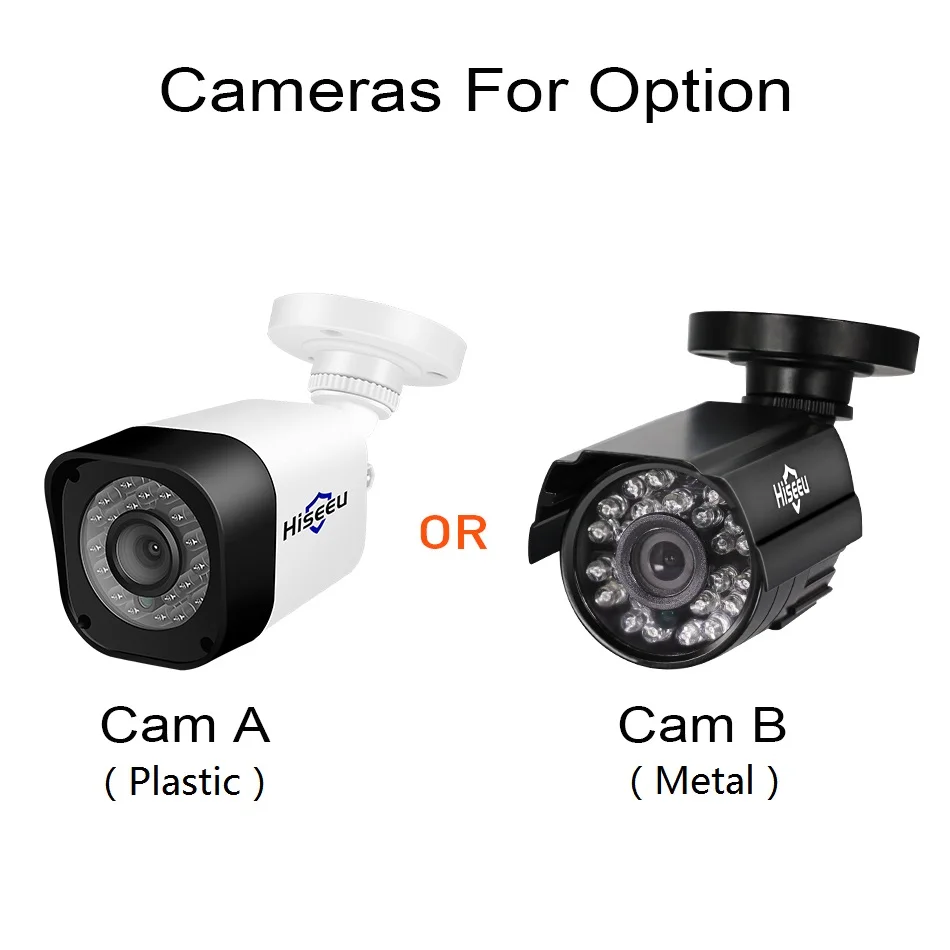 Hiseeu система видеонаблюдения 4CH 720 P/1080 P AHD камера безопасности DVR комплект CCTV Водонепроницаемая наружная домашняя система видеонаблюдения HDD
