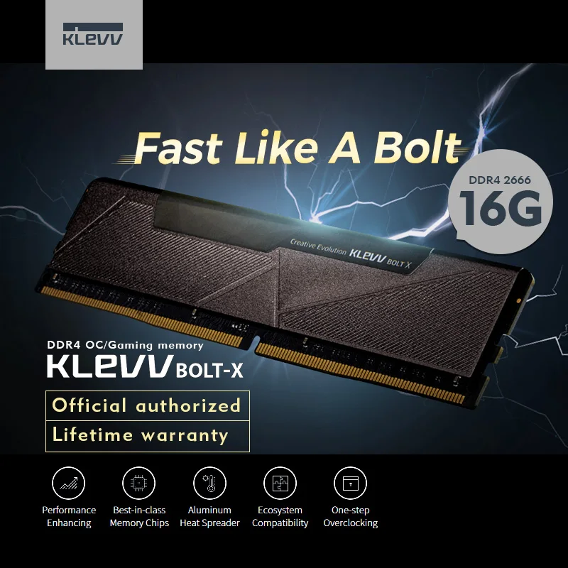 Klevv BOLT X 16 ГБ 8 DDR4 PC4 2666 МГц 3200 Intel XMP 2 0 модуль ПК настольный компьютер RAM игровая