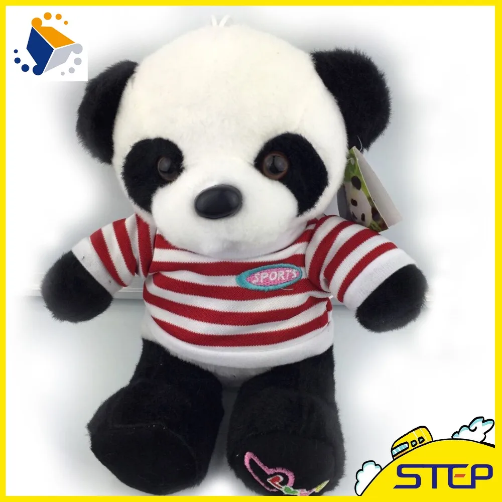 Популярные плюшевые игрушки высокого качества с пандой 30 см красной полосой