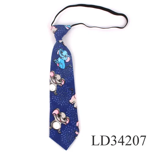 LD34207 Галстук для девочек, льняной галстук с мультяшным принтом для детей, костюмы 6 см, галстуки с принтом, тонкий галстук для мальчиков, резиновый галстук Gravatas - Цвет: LD34207