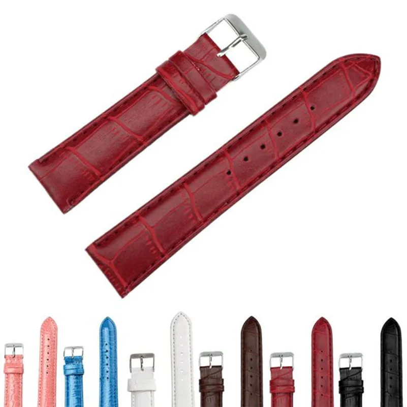 Ремешок для часов 20 мм модный мужской женский кожаный ремешок аксессуары Высокое