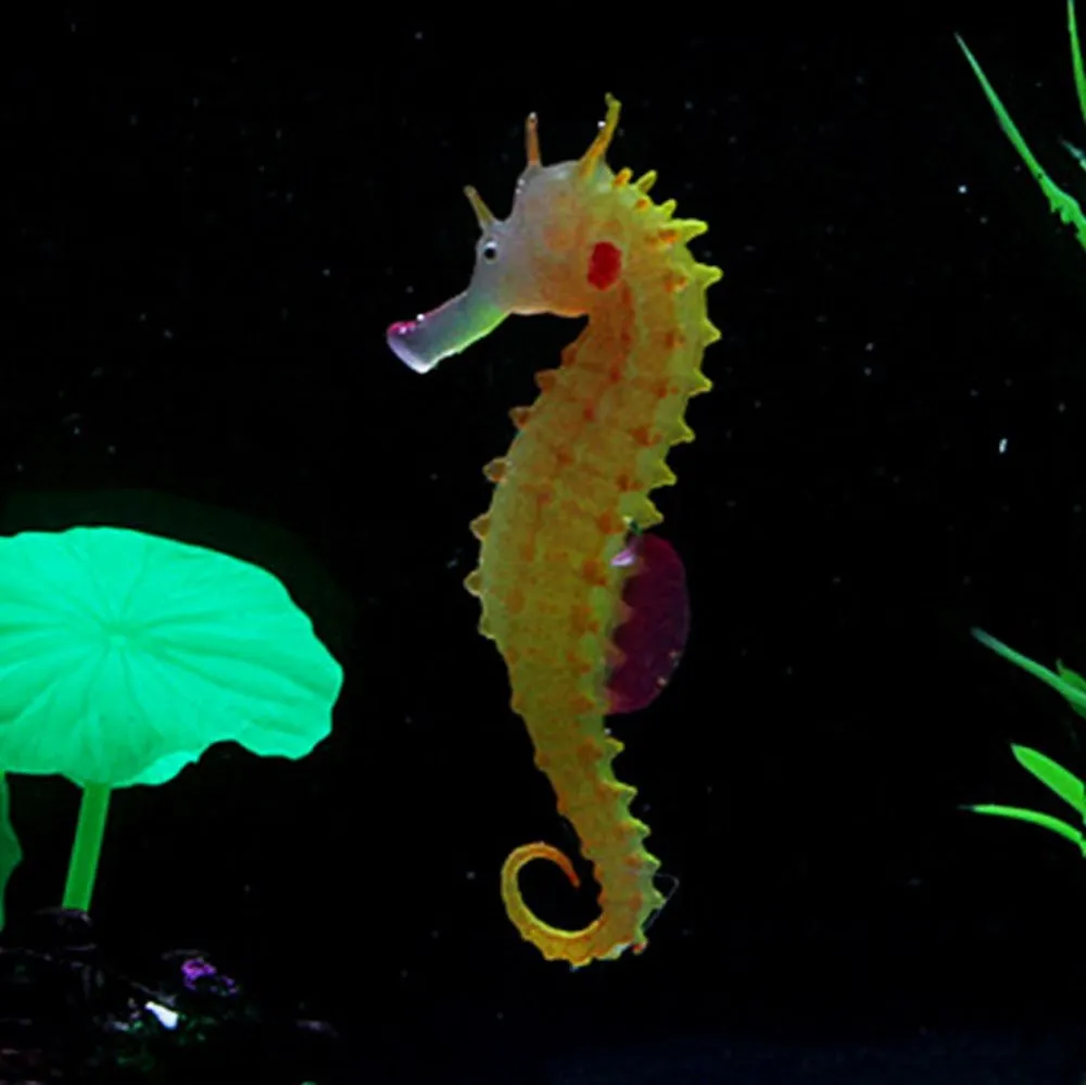 Best Quality Seahorse Aquarium Ornament Glowing Fish Tank Decor Sea Horse Hippocampal | Decorations &amp Ornaments