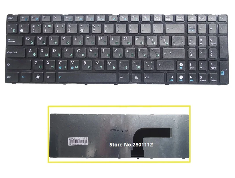 Русская клавиатура для Asus X52 X52F X52J K53 K53E X52N X52JC X52JR X52DE X55 X55A X55C X55U G72 G73 G72X G73J NJ2 |