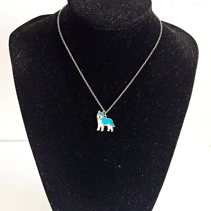 Памятный подарок ожерелье с Хаски ожерелья и подвески оптом Женские Подвески для