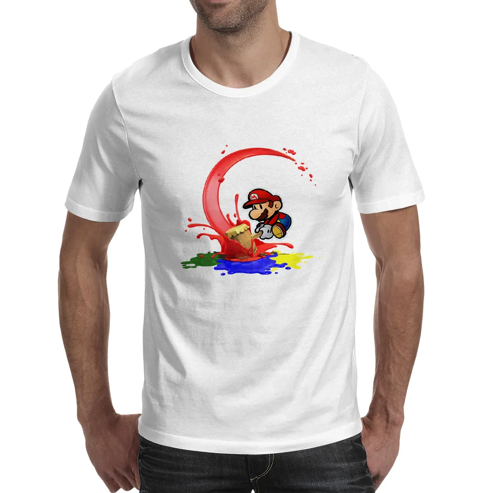 Супер Смэш футболка видео игры Аниме Мода Повседневная Новинка панк печати Unisex