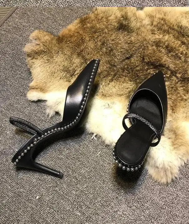 Туфли-лодочки женские с острым носком пикантная модная обувь в римском стиле из