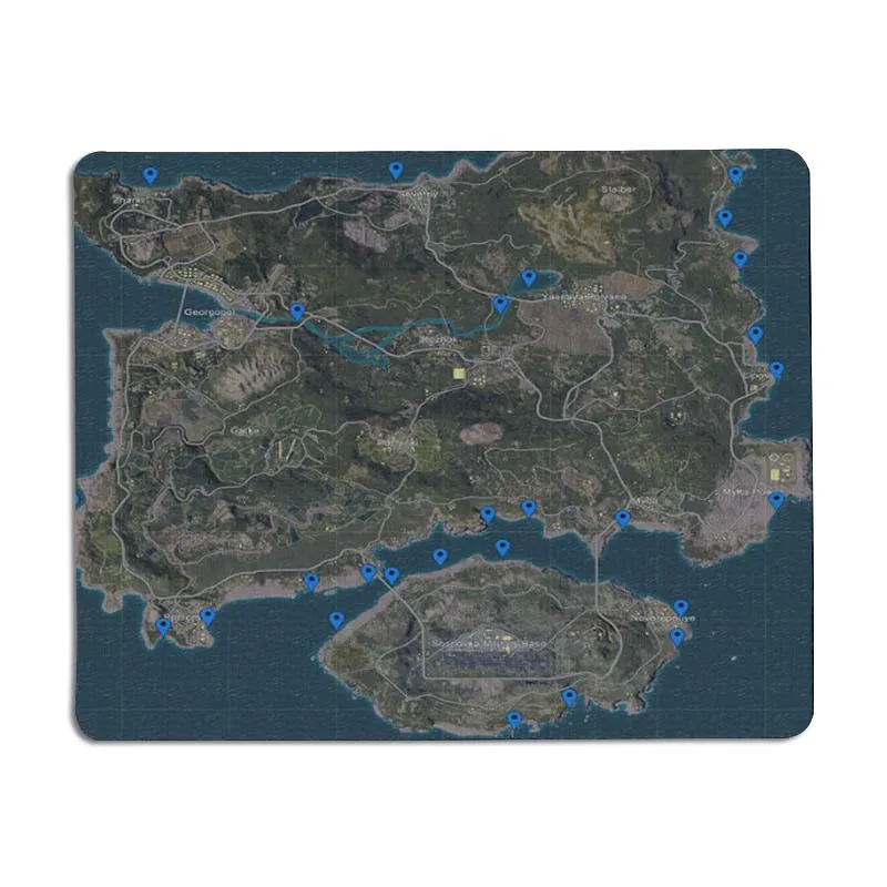 Игровой коврик для мыши MaiYaCa PUBG с картой игры удобный маленький игровой Размером