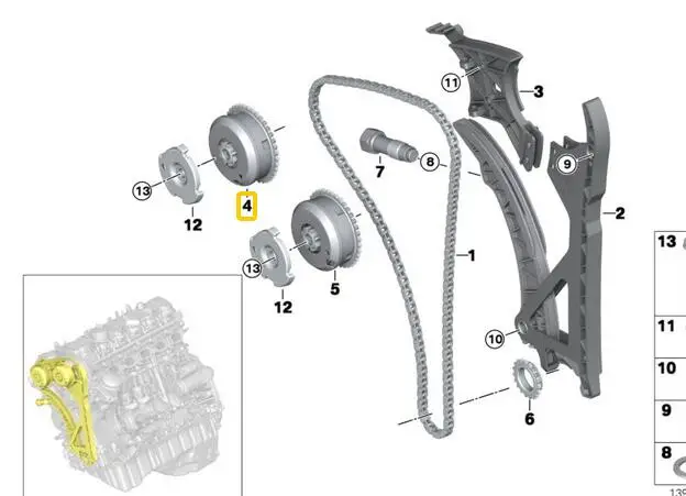 Выхлопное устройство регулировки распределительного вала для BMW F20 F30 E90 F10 F01 X1 X3 X4