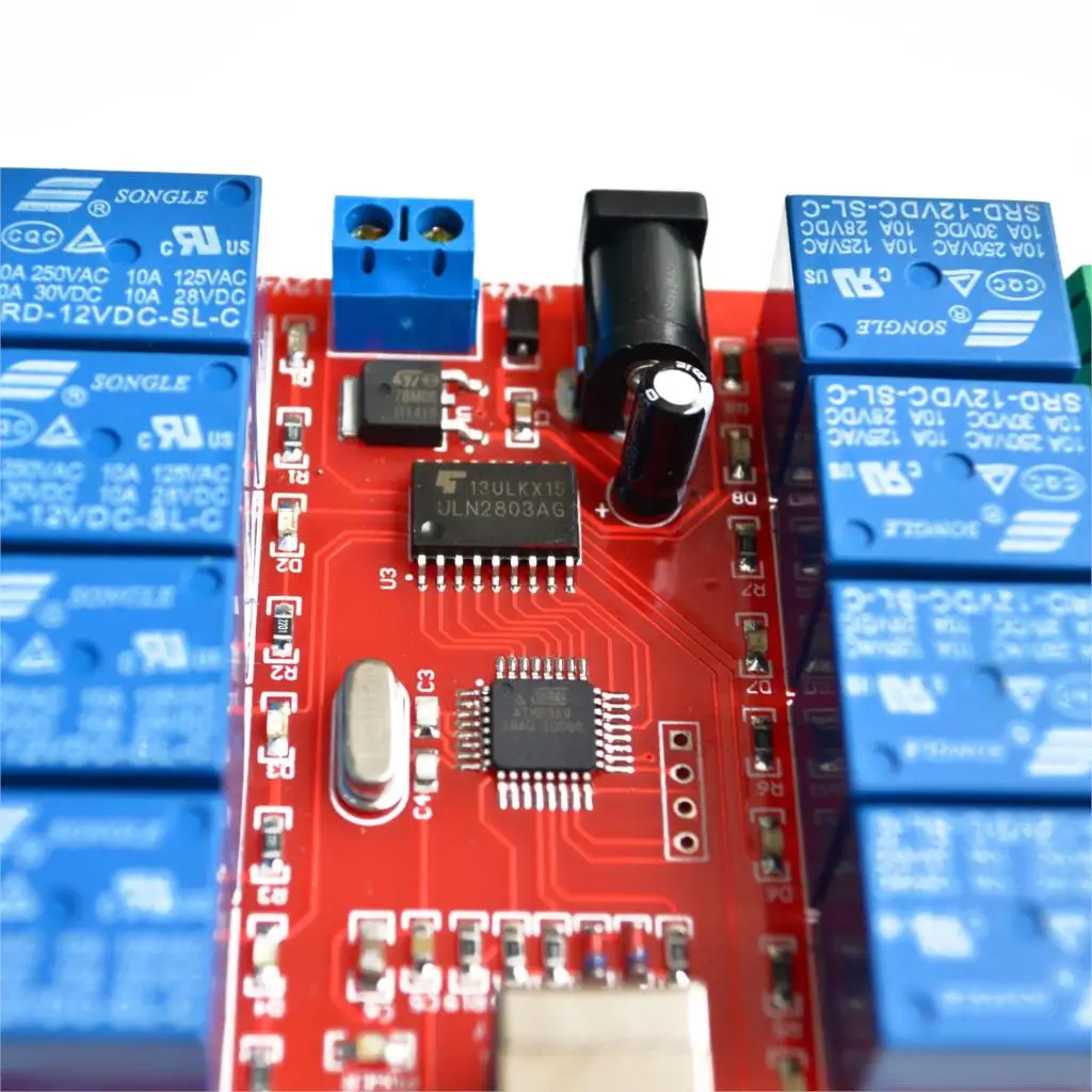 【SIMPLE ROBOT】 8 канальный релейный модуль 12V/USB компьютера Управление