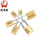 Кодовый замок KAK, Твердый латунный Медь, кодовый замок для тренажерного зала, цифровой замок для чемодана, ящика