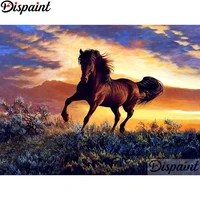 dispaint full squareround drill 5d diy diamond painting animal horse embroidery cross stitch 3d home decor a10946