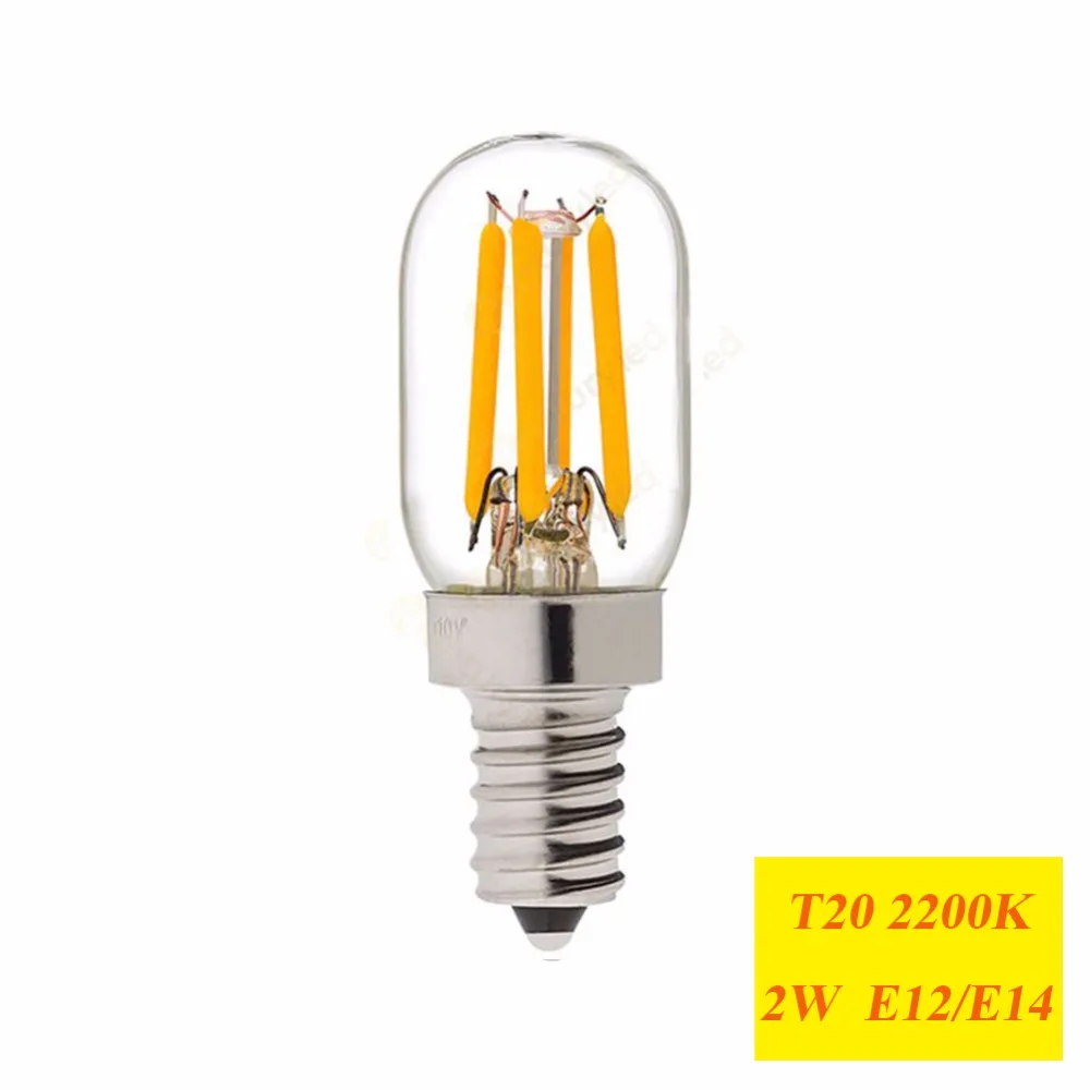 Светодиодная лампочка с нитью накаливания Grensk T20 G9 LED 1 Вт 2 E12 E14 110 В 220 в теплый 2200K
