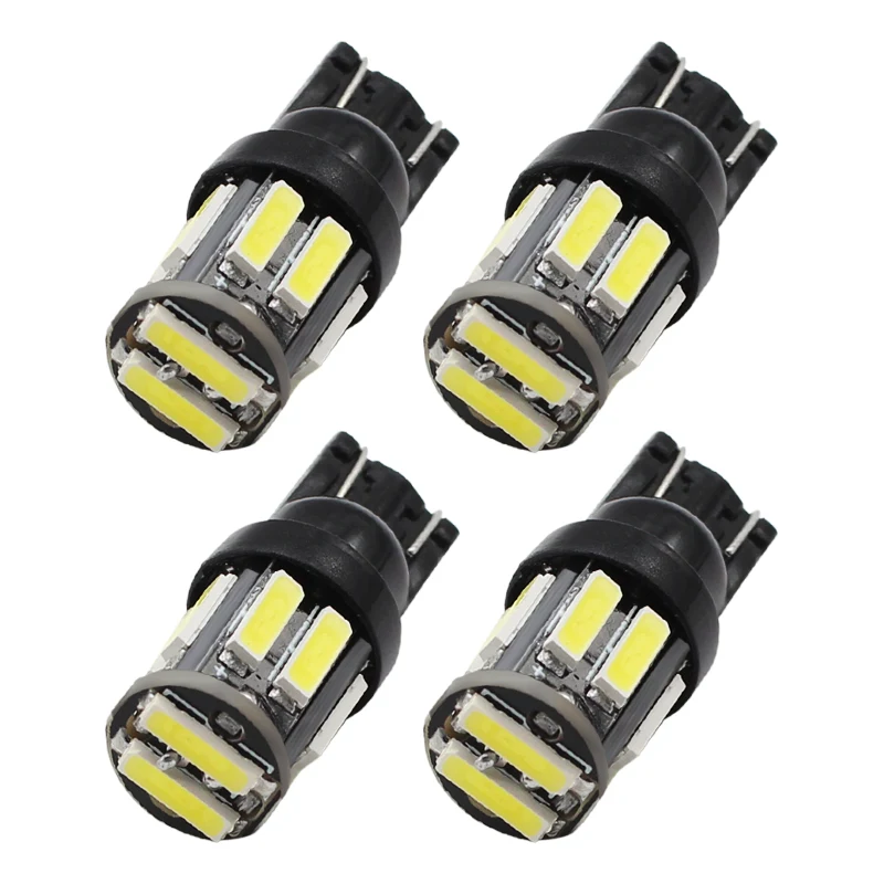 T10 10 светодиодный 7020 SMD Автомобильные светодиодные лампы W5W 194 168 сменные боковые