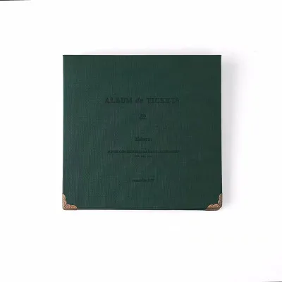 Dark Green Корейский креативный Альбом для монет, книга для сбора монет, жесткое лицо, для хранения билетов, альбом для коллекционеров монет для коллекции денежных знаков - Цвет: Dark Green