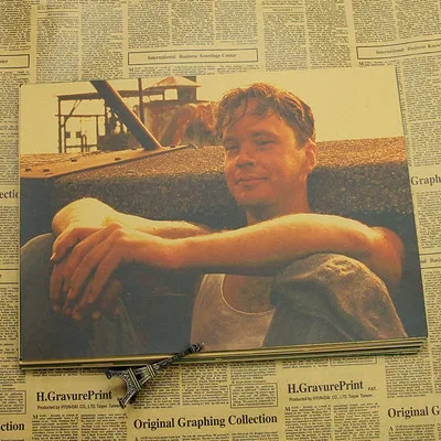 Тёмно-синий Shawshank Redemption классический старый фильм плакаты ретро ностальгия крафт вдохновляющая декоративная живопись, плакаты, живопись ядро - Цвет: Тёмно-синий