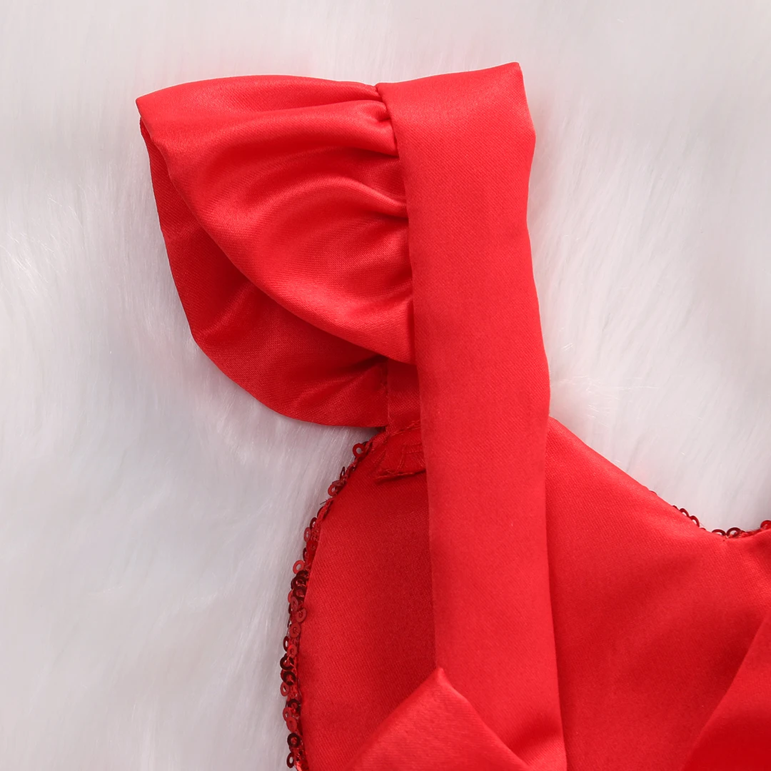 Модный комбинезон для новорожденных девочек с красными блестками и сердечками