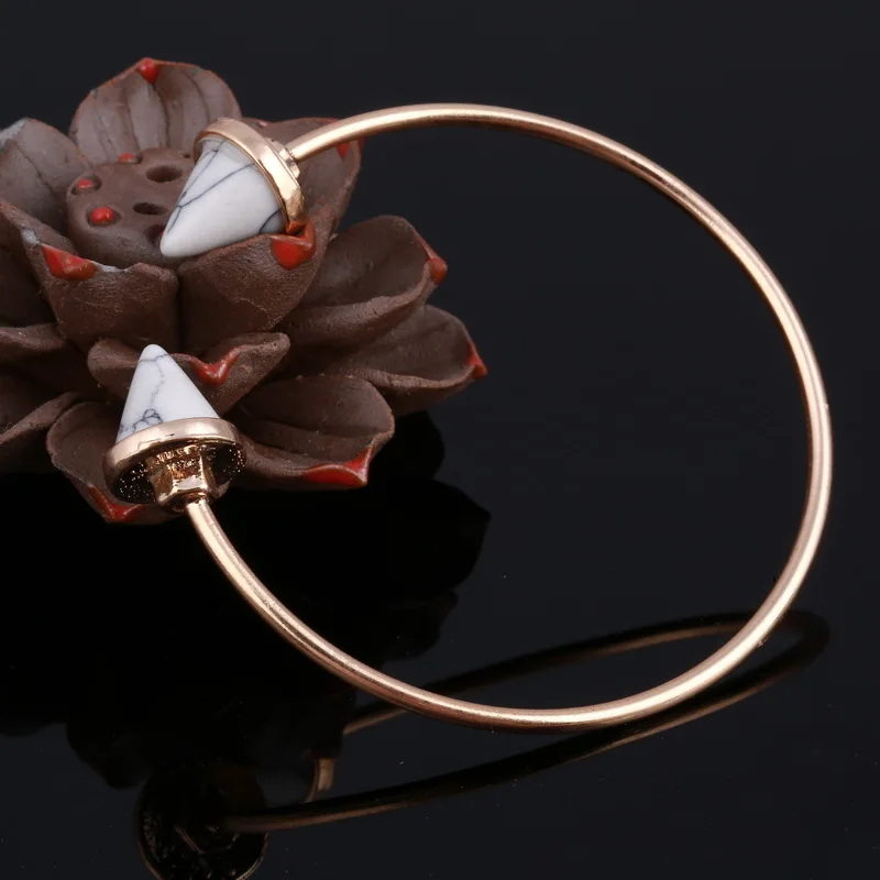 Женский Браслет манжета с искусственным мрамором и мозаикой|stone charm bracelets|charm