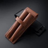 fountain pen roller pen pencil case pen bag leather quality washed cowhide coffee pen pouch holder