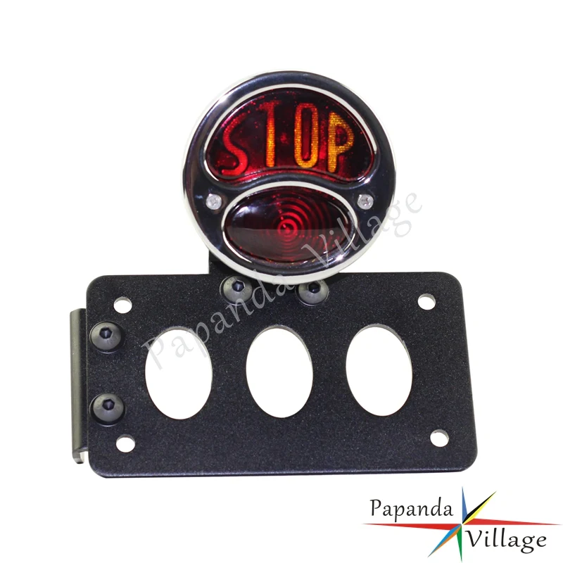 Винтажный стоп сигнал для мотоцикла задний тормозной фонарь 3/4 дюйма боковое