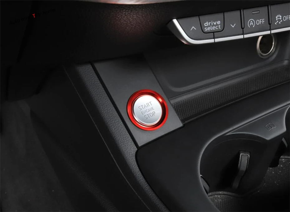 Комплект Yimaautotrims для салона автомобиля синий/красный Audi A4 A5 B9 2016-2020 кнопка запуска