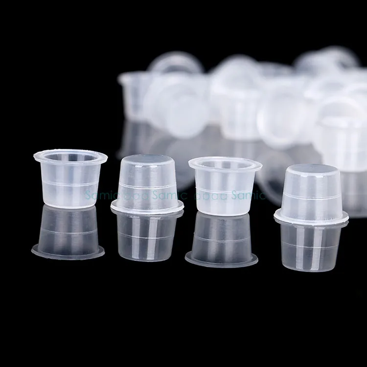 1000pcs Silicone Tattoo Ink Cup Big Small For Permanent Makeup Eyebrow Pigment Container Cups Disposable Accessor | Красота и