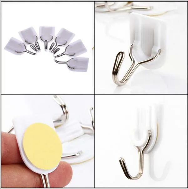 Декоративный настенный крючок вешалка для ключей 6 шт./компл.|adhesive plastic hook|ganchos