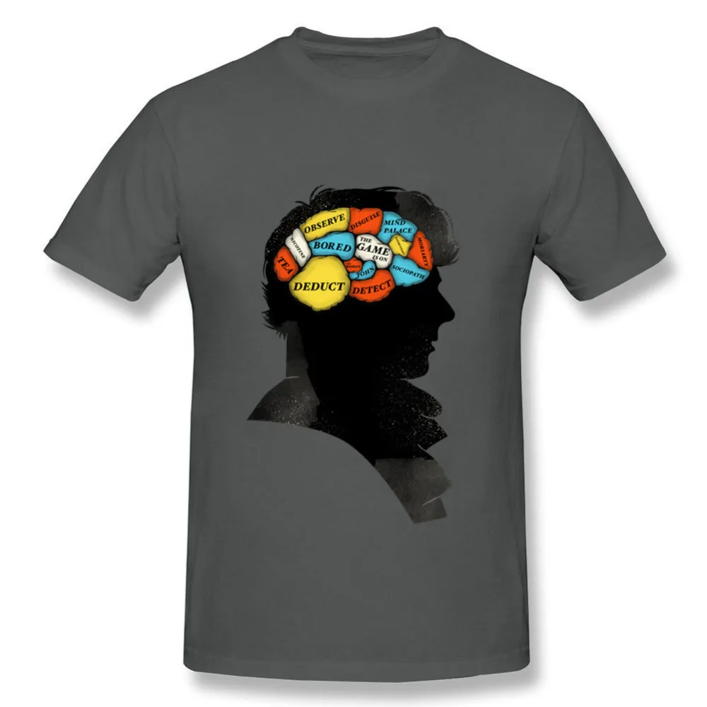 Повседневная мужская футболка детектив Шерлок Phrenology Sherlock Holmes брендовая одежда