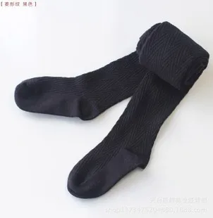 Черный Модные колготки для девочек, хлопковые детские колготки, яркие цвета, балетные колготки, теплые танцевальные колготки для девочек - Цвет: Черный