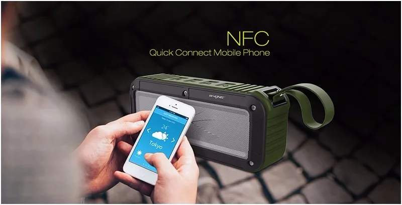 W-King S20 портативный водонепроницаемый Bluetooth динамик беспроводной супер NFC бас громкий динамик TF карта AUX в MP3-плеер для велосипеда