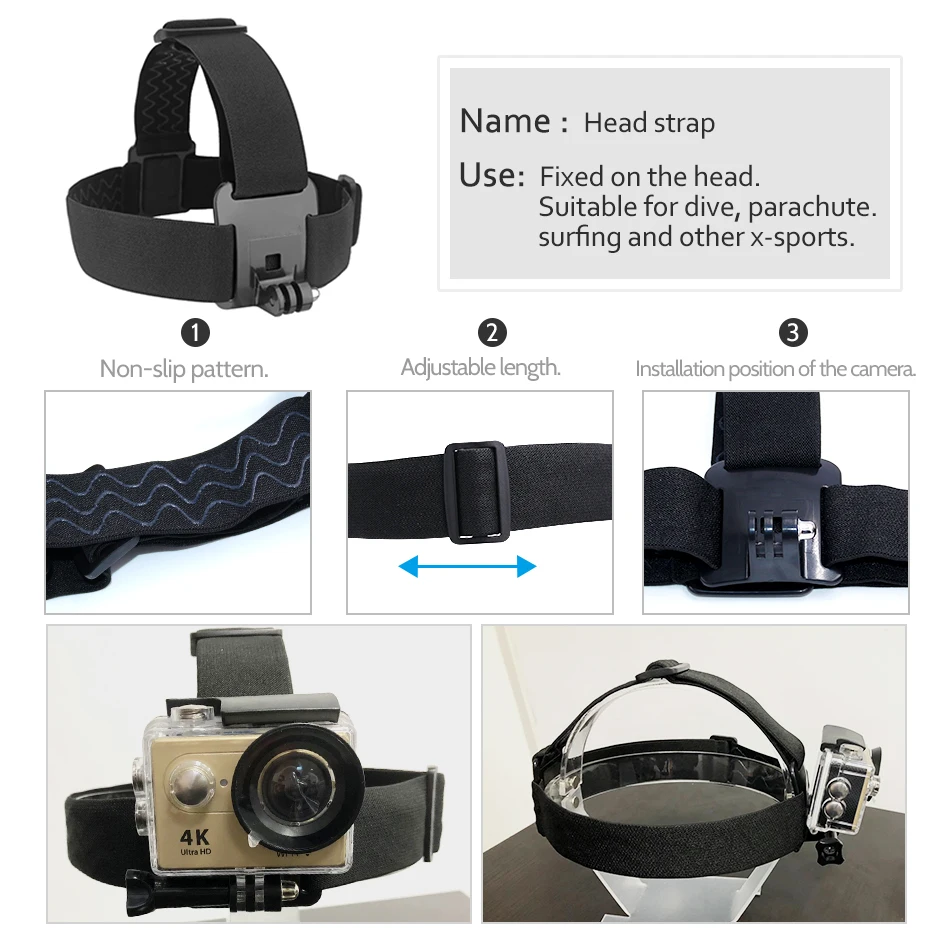 Набор аксессуаров для Gopro Hero 6 5 нагрудный ремень крепления на голову Go pro