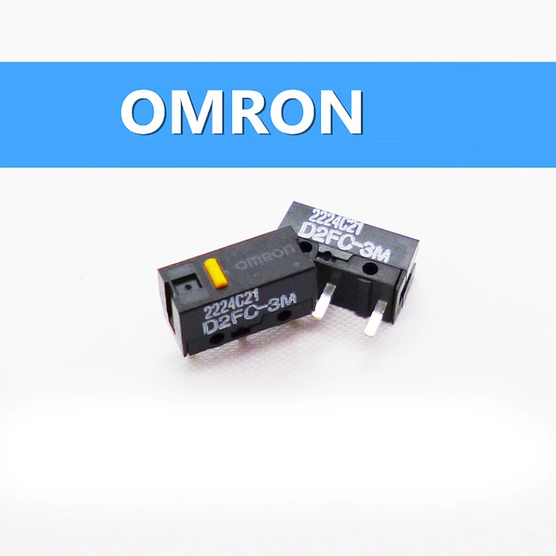 2 шт./лот Omron Mouse Micro Switch ключ для мыши с внутренней желтой точкой кнопочный