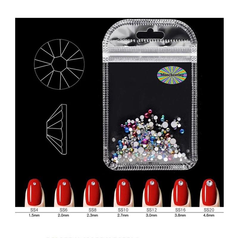 Nail art Стразы 3D акриловые конский глаз/форма капли воды смешанный Дизайн Маникюр DIY украшения