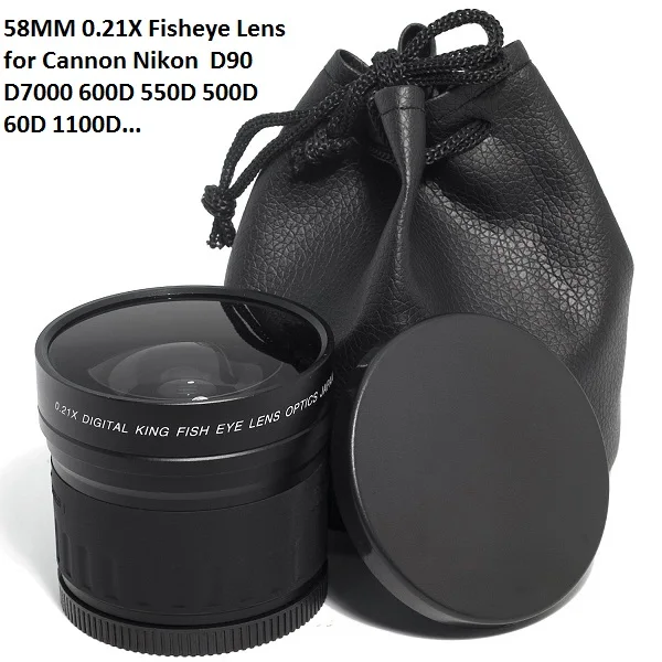 CUJMH 58 мм 0.21X Рыбий глаз объектив для Canon Nikon sony УФ спереди нитки DSLR камеры и