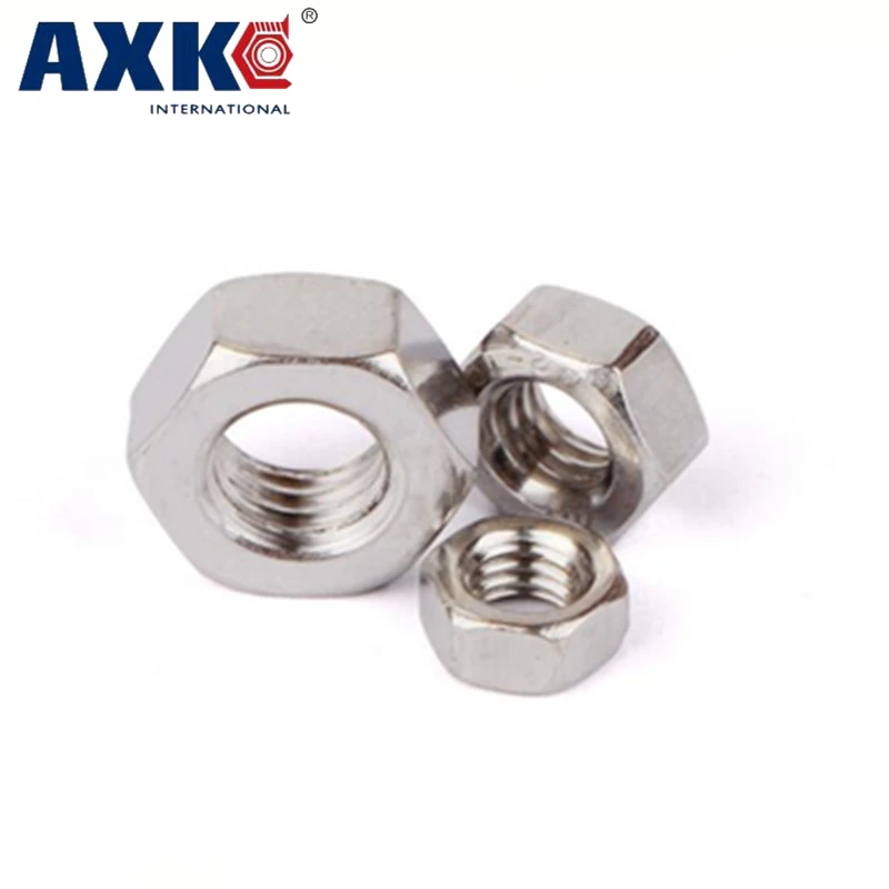

2pcs 1/2" 1/2 Inch 1/2-13 201 304 Stainless Steel 201ss 304ss Nuts US Standard American Form Coarse Thread UNC Hex Hexagon Nut