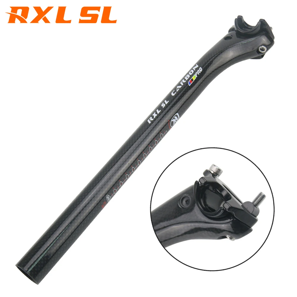 RXL SL велосипедная Подседельный штырь 3K Глянцевая/матовая углеродная MTB офсетная