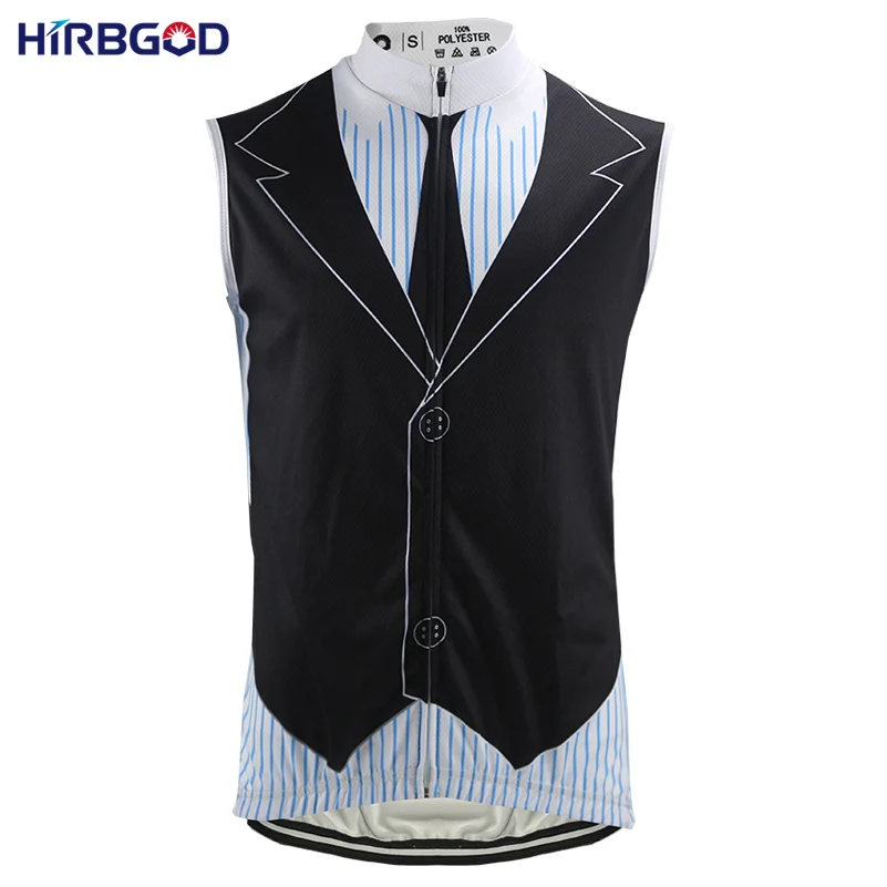 

HIRBGOD джентльменский галстук мужской Велоспорт Джерси без Рукавов Летняя дышащая одежда для горного велосипеда Мужская MTB Спортивная велоси...