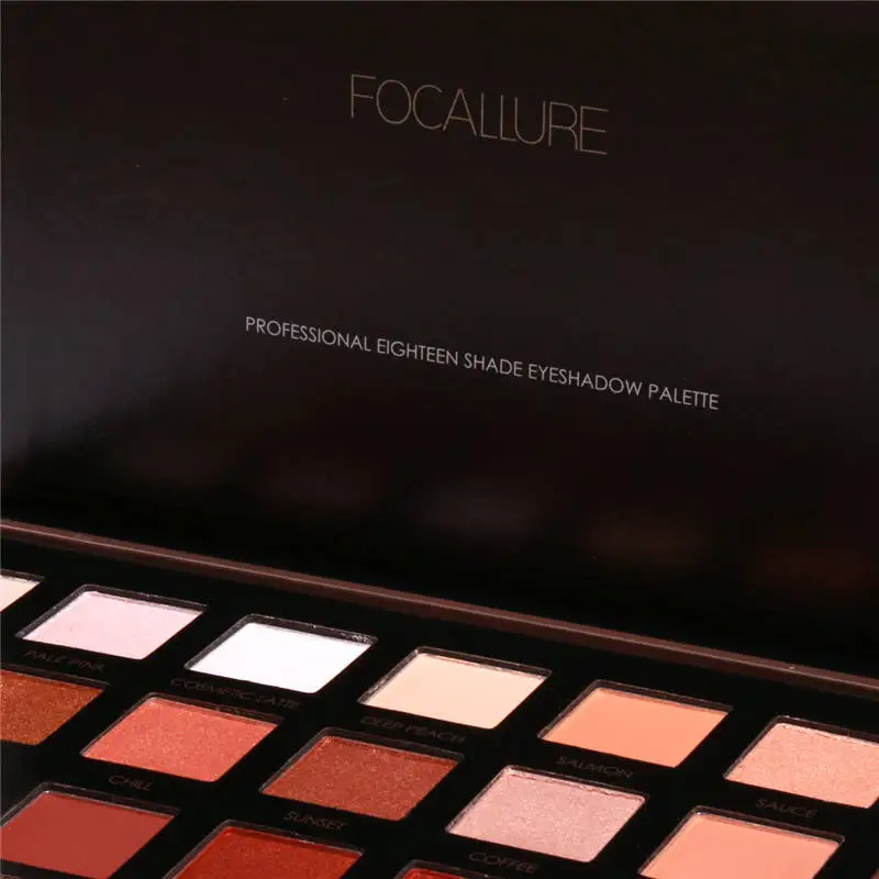 FOCALLURE 18 оттенков тени для век хайлайтер блеск и матовая пелетка теней глаз +